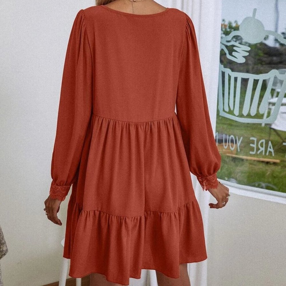 Women's Long Sleeve Dress - Picture 3 of 5